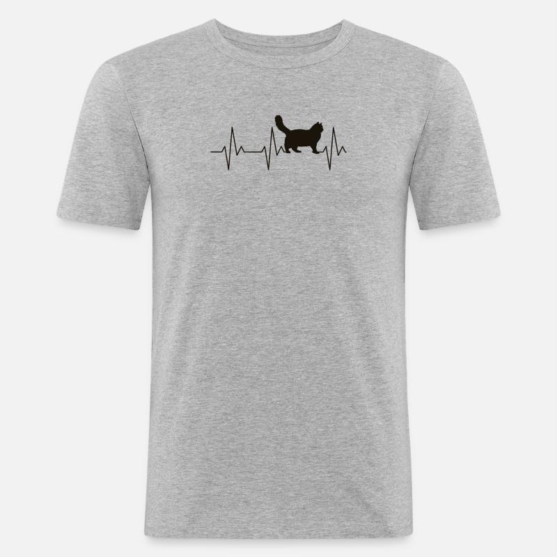 Ragdoll Kat Ragdoll Kat Kat Ejer - Herre Slim Fit T-Shirt - grå meleret