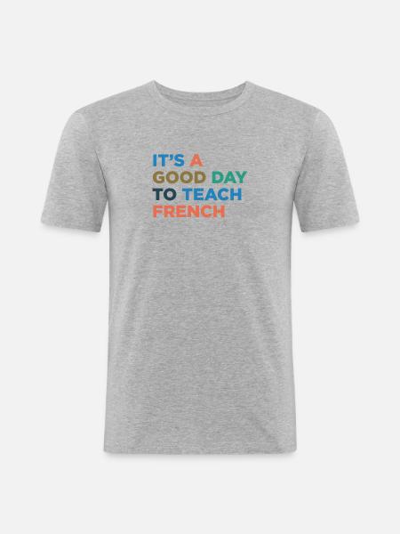 Teaching French teachers - Men's Slim Fit T-Shirt - heather grey