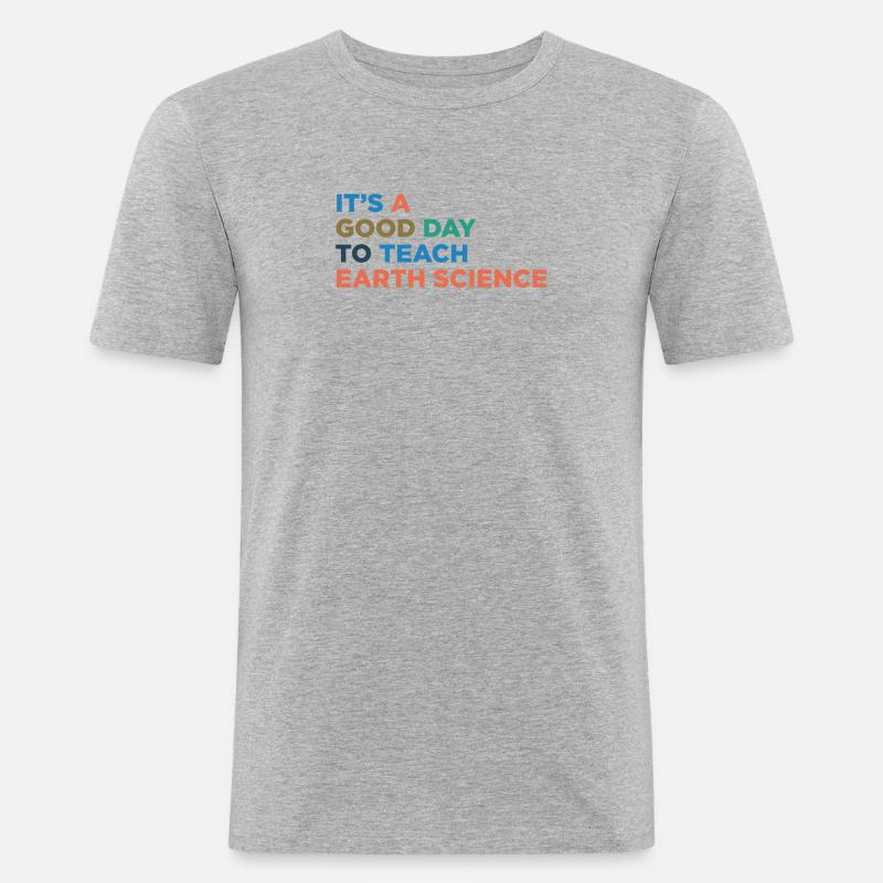 Lehrer Beibringen - Männer Slim Fit T-Shirt - Grau meliert