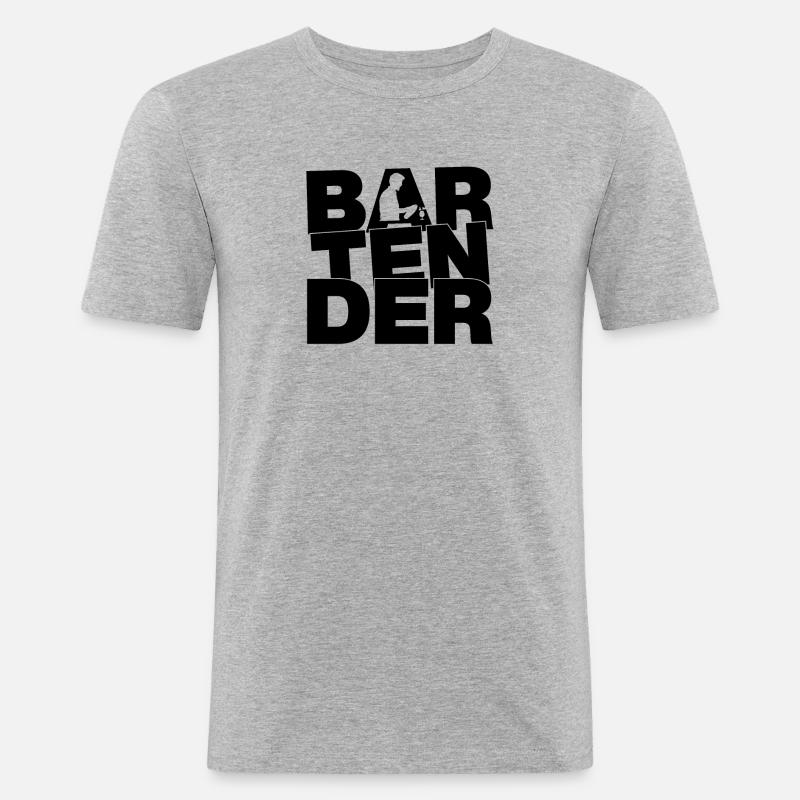 Profession Work - Bartender - Men's Slim Fit T-Shirt - heather grey