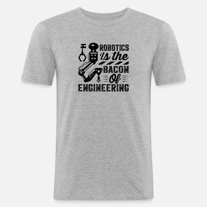 Robot Programmer Automation Technician - Men's Slim Fit T-Shirt - heather grey