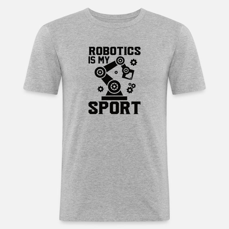 Robot Programmer Automation Technician - Men's Slim Fit T-Shirt - heather grey