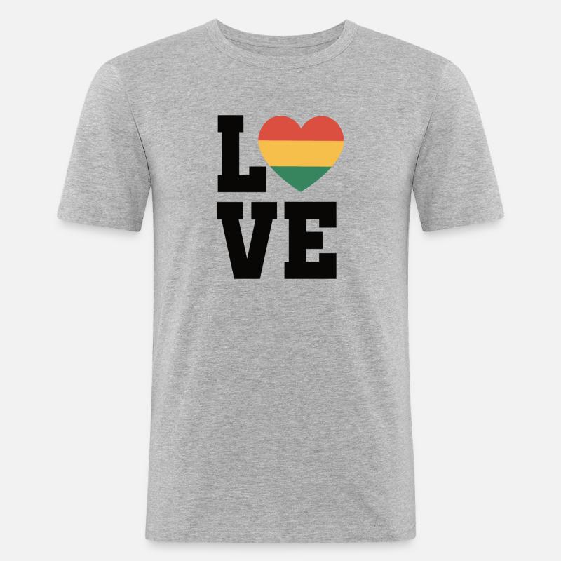 Ich bin Schwarze Geschichte Schwarzer - Männer Slim Fit T-Shirt - Grau meliert