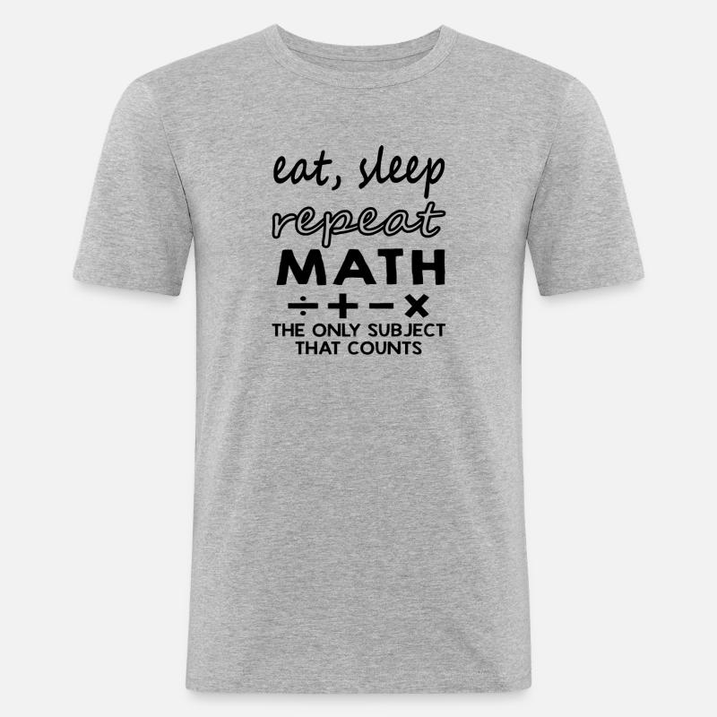 Study Math Student Gift Idea - Men's Slim Fit T-Shirt - heather grey