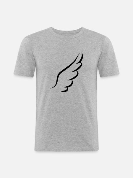 angel wings - Men's Slim Fit T-Shirt - heather grey