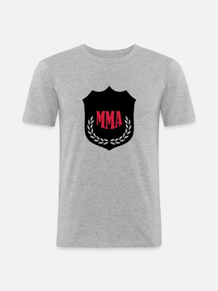 mma_02 - Men's Slim Fit T-Shirt - heather grey