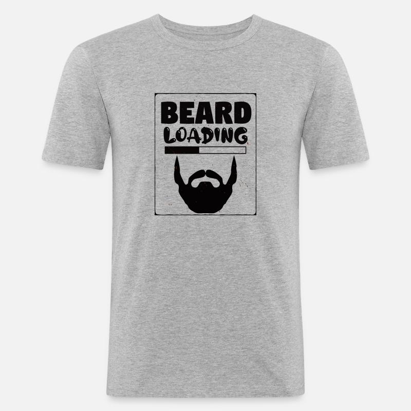 Beard Loading T-Shirt - Men's Slim Fit T-Shirt - heather grey