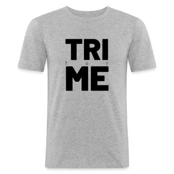 TRI for ME - Men's Slim Fit T-Shirt - heather grey - Front - Nik (191cm)