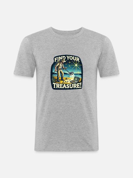 METAL DETECTORS - Men's Slim Fit T-Shirt - heather grey