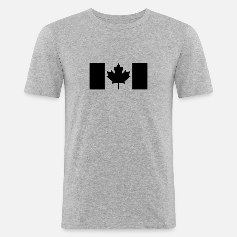 Maple Maple Leaf Canada Flag - Men's Slim Fit T-Shirt - heather grey
