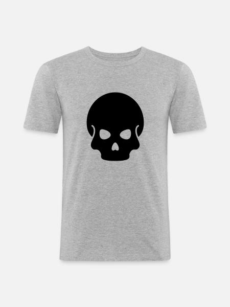 scull - Men's Slim Fit T-Shirt - heather grey