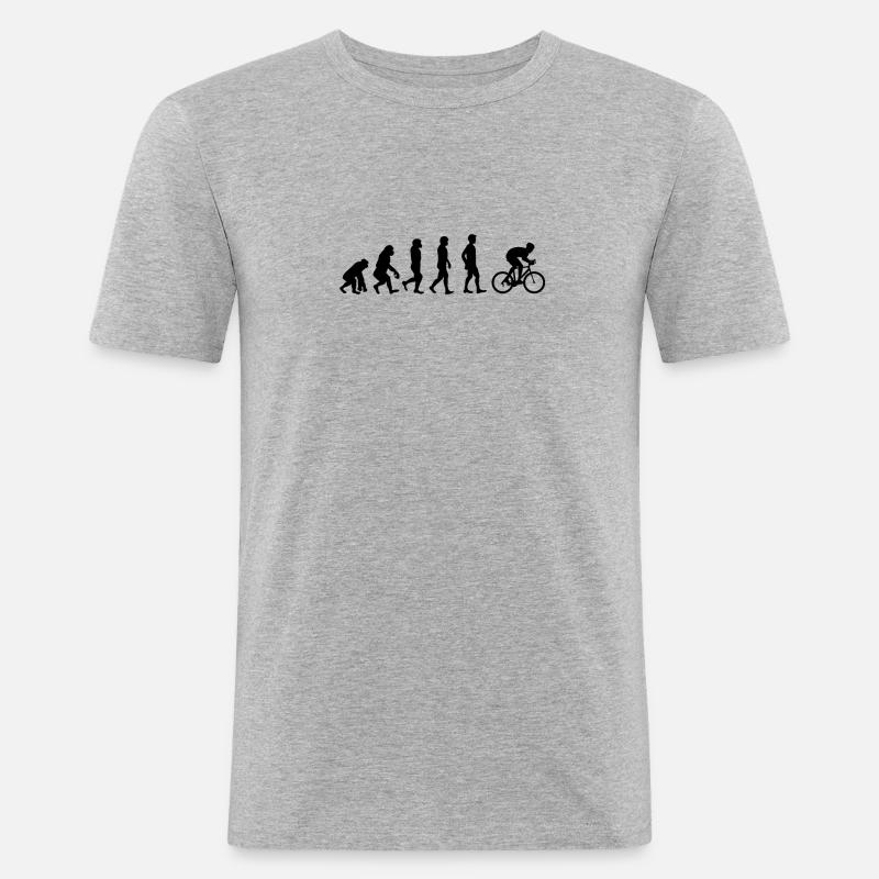 Vélo de cyclisme Evolution - T-shirt près du corps Homme - gris chiné