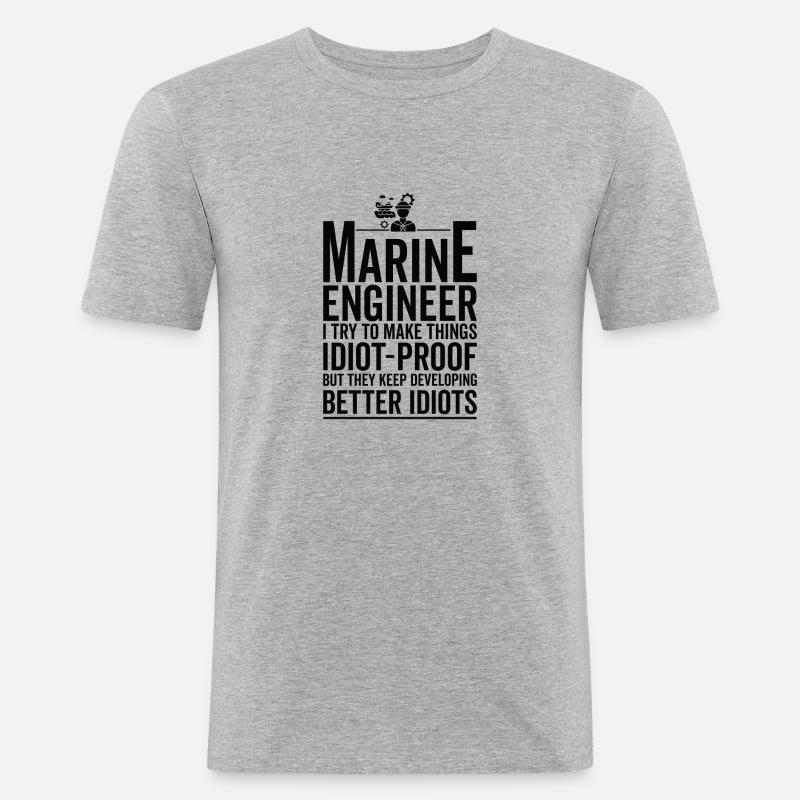 Foolproof - Ship Engineer - Men's Slim Fit T-Shirt - heather grey