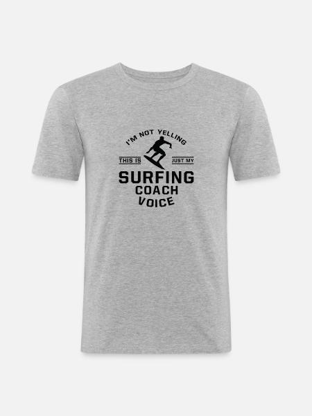 I Don't Scream - Surf Trainer - Men's Slim Fit T-Shirt - heather grey