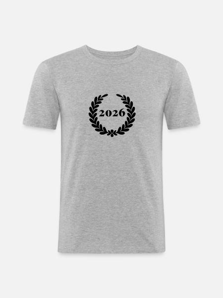 Funny Birthday Since 2026 - Men's Slim Fit T-Shirt - heather grey