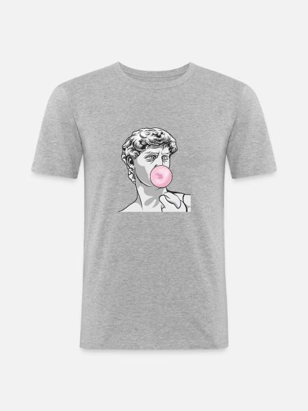 Cool like marble - Men's Slim Fit T-Shirt - heather grey