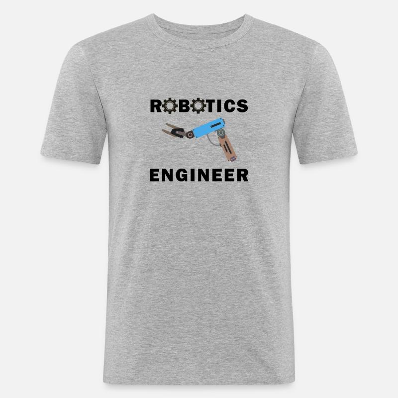 Robotics Ironic Quote Electronic Engineering - Men's Slim Fit T-Shirt - heather grey