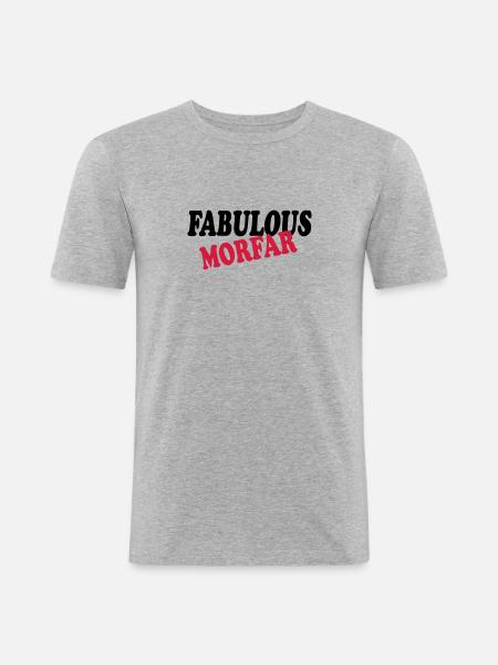 Fabulous morfar 111 - Men's Slim Fit T-Shirt - heather grey