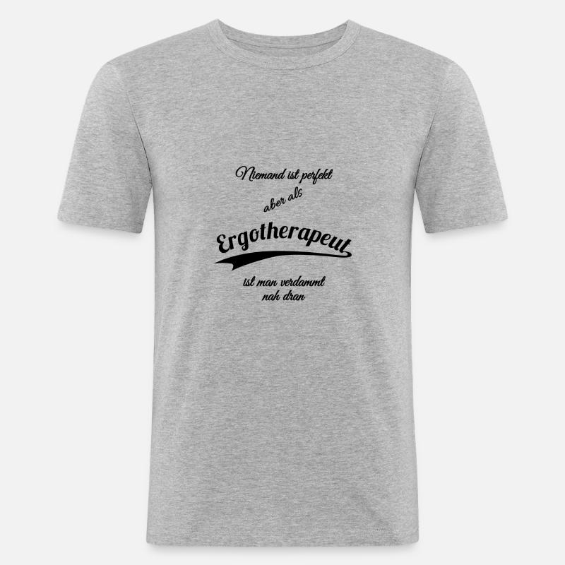 Ergotherapeut - Männer Slim Fit T-Shirt - Grau meliert
