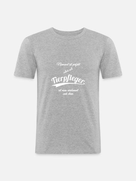 Tierpfleger - Männer Slim Fit T-Shirt - Grau meliert