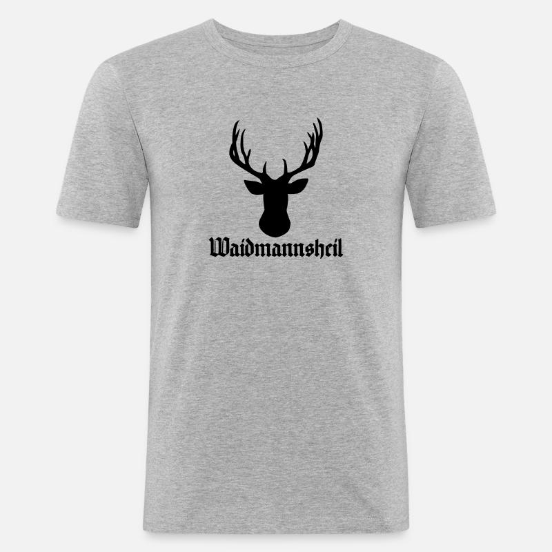 Waidmannsheil - Männer Slim Fit T-Shirt - Grau meliert