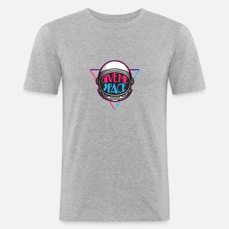 Space - space - space - space - saying - Men's Slim Fit T-Shirt - heather grey