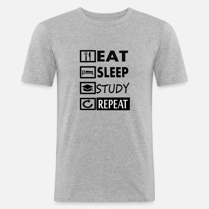 Study Student Student Gift Idea - Men's Slim Fit T-Shirt - heather grey