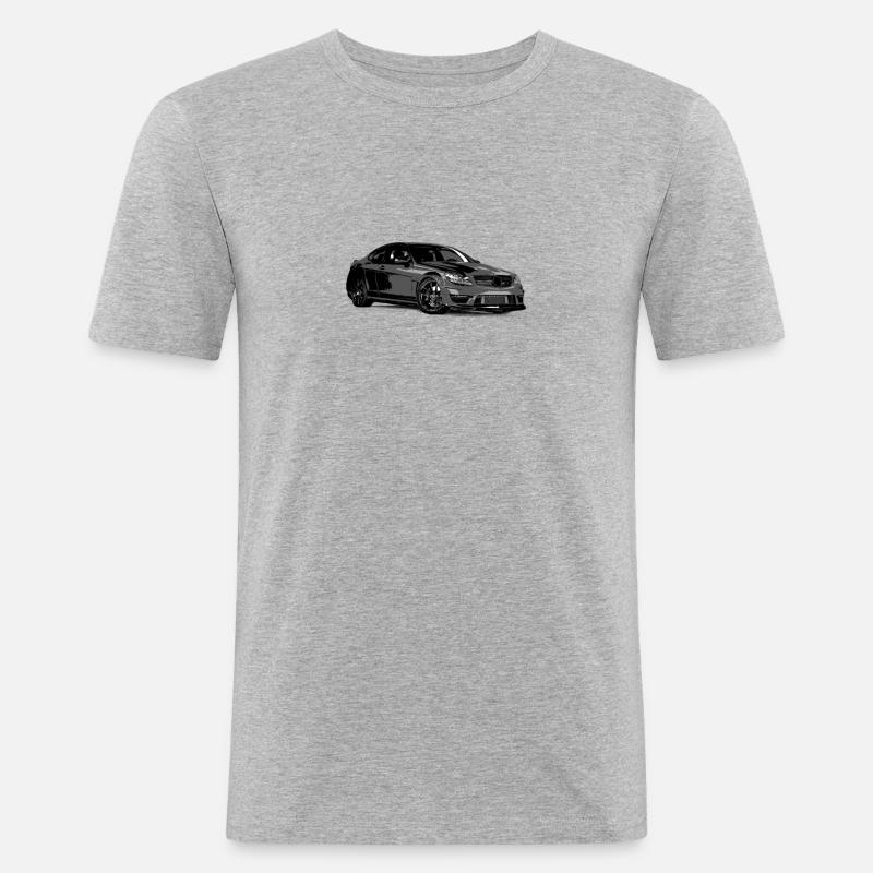 C63 - Männer Slim Fit T-Shirt - Grau meliert