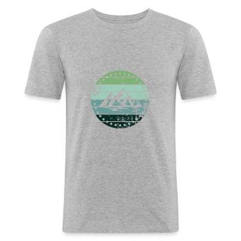 Berg - T-shirt près du corps Homme - gris chiné - Devant - Nik (191cm)