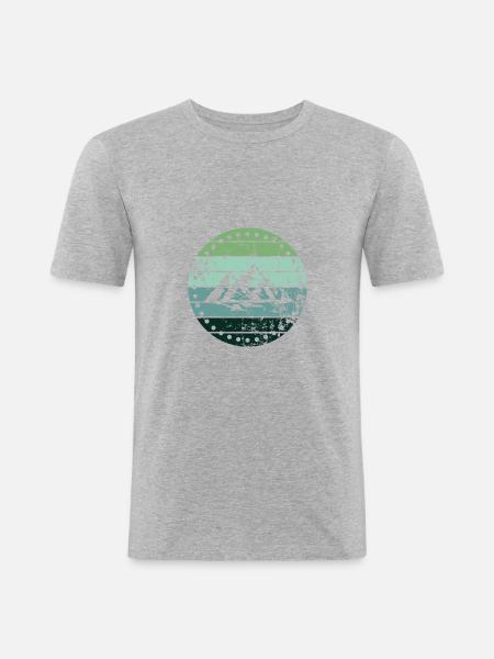 Berg - T-shirt près du corps Homme - gris chiné
