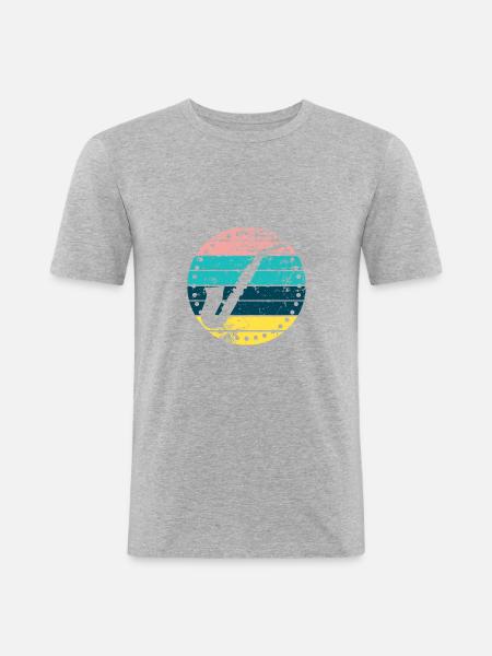 saxophone - Men's Slim Fit T-Shirt - heather grey
