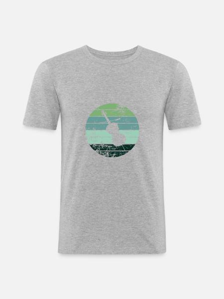 Violoncelle - T-shirt près du corps Homme - gris chiné