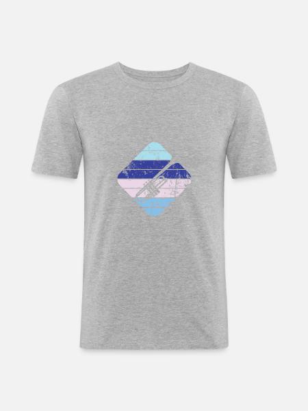 trumpet - Men's Slim Fit T-Shirt - heather grey