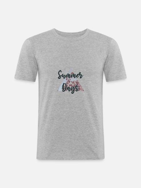 summer - Men's Slim Fit T-Shirt - heather grey