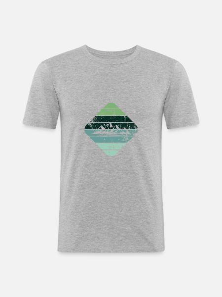 Berg - T-shirt près du corps Homme - gris chiné