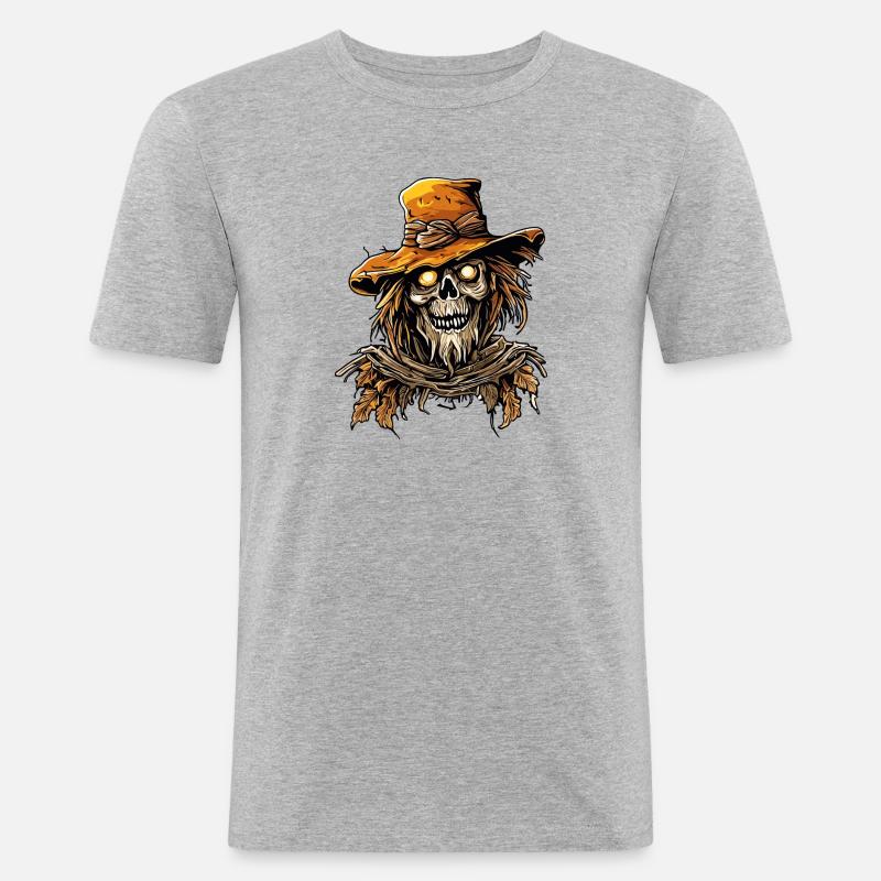 Vogelscheuche / Erntehelfer / Maisfeld / Feld - Männer Slim Fit T-Shirt - Grau meliert