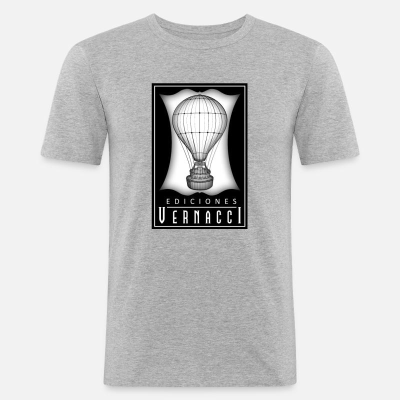 Vernacci Editionslogo - Männer Slim Fit T-Shirt - Grau meliert