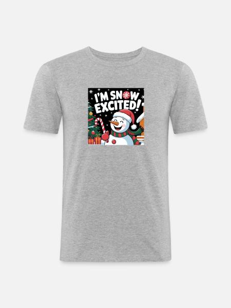 I'M SNOW EXCITED! - Men's Slim Fit T-Shirt - heather grey
