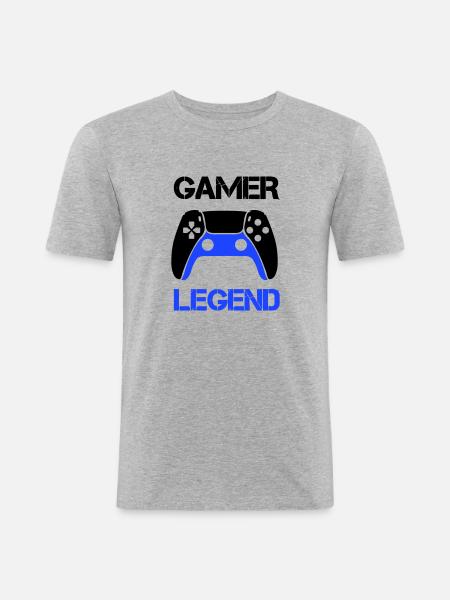 Gamer Legend - Men's Slim Fit T-Shirt - heather grey