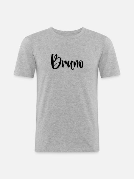 First name - Bruno - Men's Slim Fit T-Shirt - heather grey