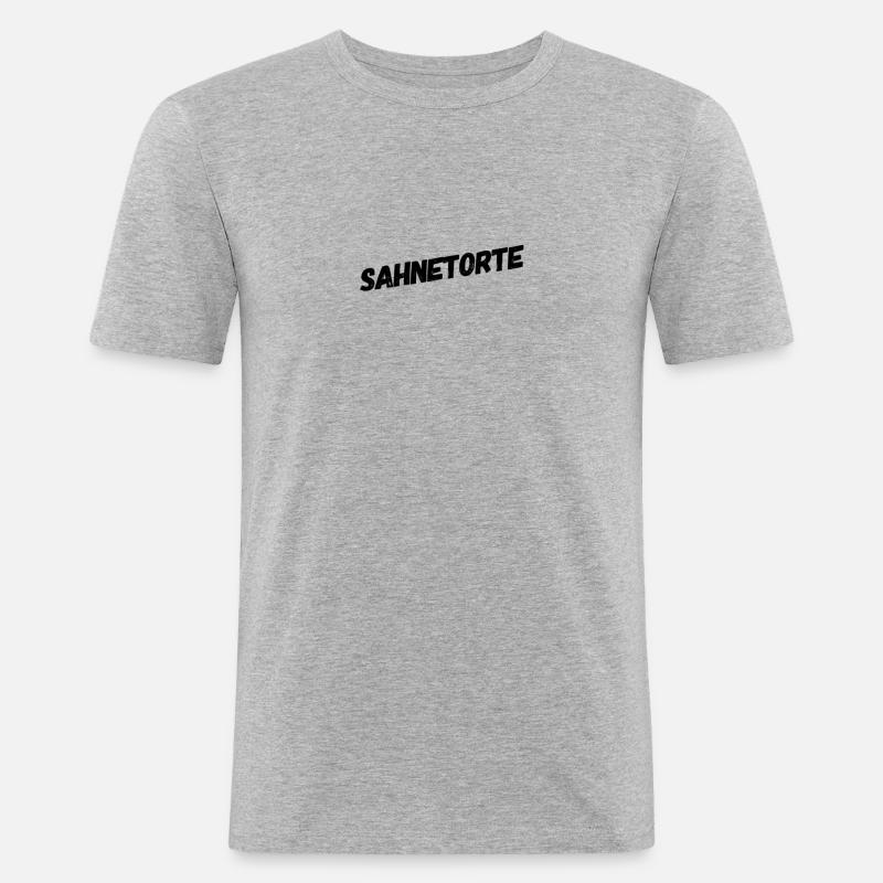 ich bin eine Schnitte - Männer Slim Fit T-Shirt - Grau meliert