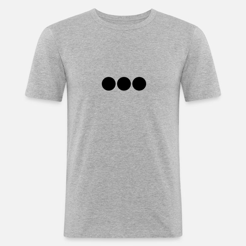 POINTS NOIRS - T-shirt près du corps Homme - gris chiné