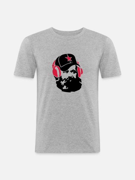 marx_star_ot - Men's Slim Fit T-Shirt - heather grey