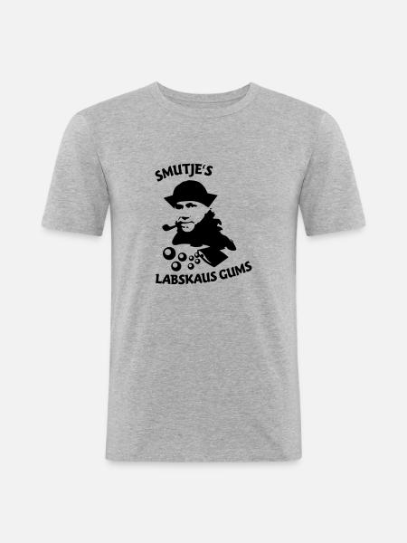 smutje's labskaus gums - Männer Slim Fit T-Shirt - Grau meliert