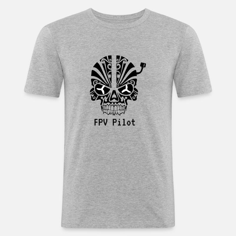 FPV Pilot - Men's Slim Fit T-Shirt - heather grey