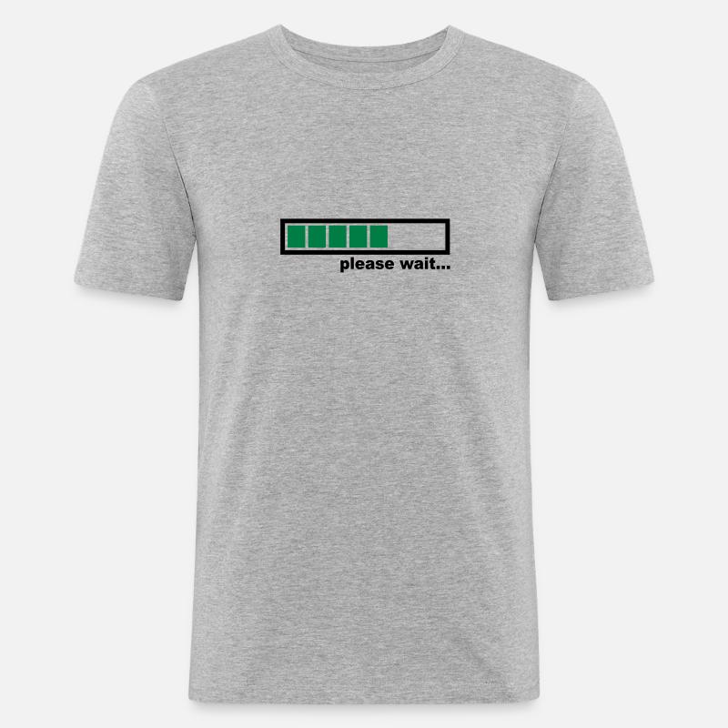 Loading - Männer Slim Fit T-Shirt - Grau meliert