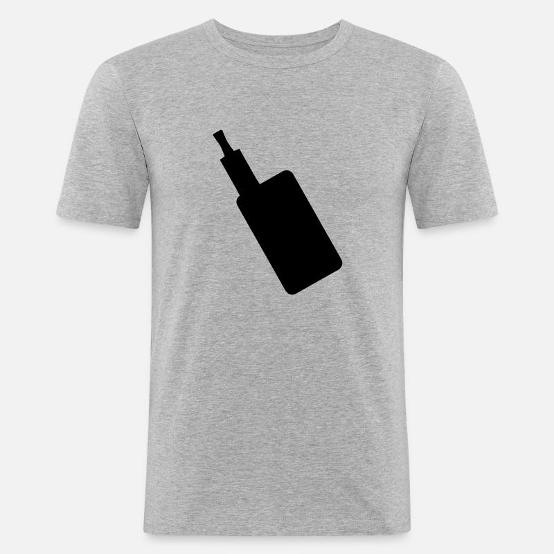 Vape / E-Zigarette - Männer Slim Fit T-Shirt - Grau meliert
