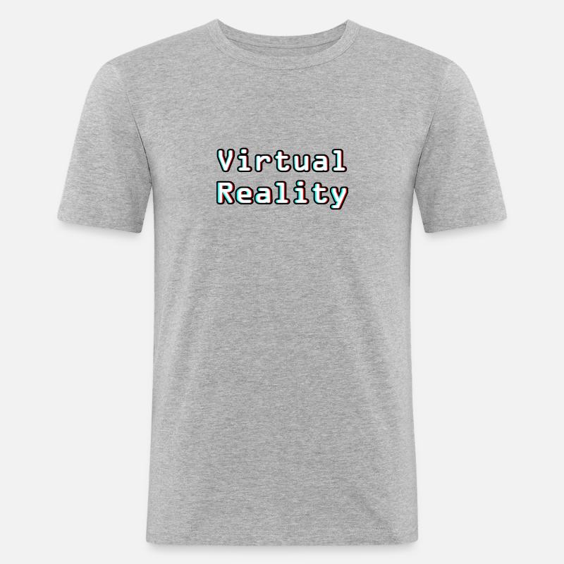 Virtual Reality Unleashed - Digitale Kunst - Männer Slim Fit T-Shirt - Grau meliert