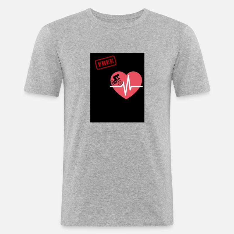 Frei - Männer Slim Fit T-Shirt - Grau meliert
