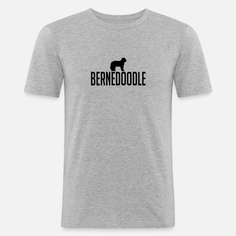 Bernedoodle Hunderasse Hunde Wilsigns - Männer Slim Fit T-Shirt - Grau meliert